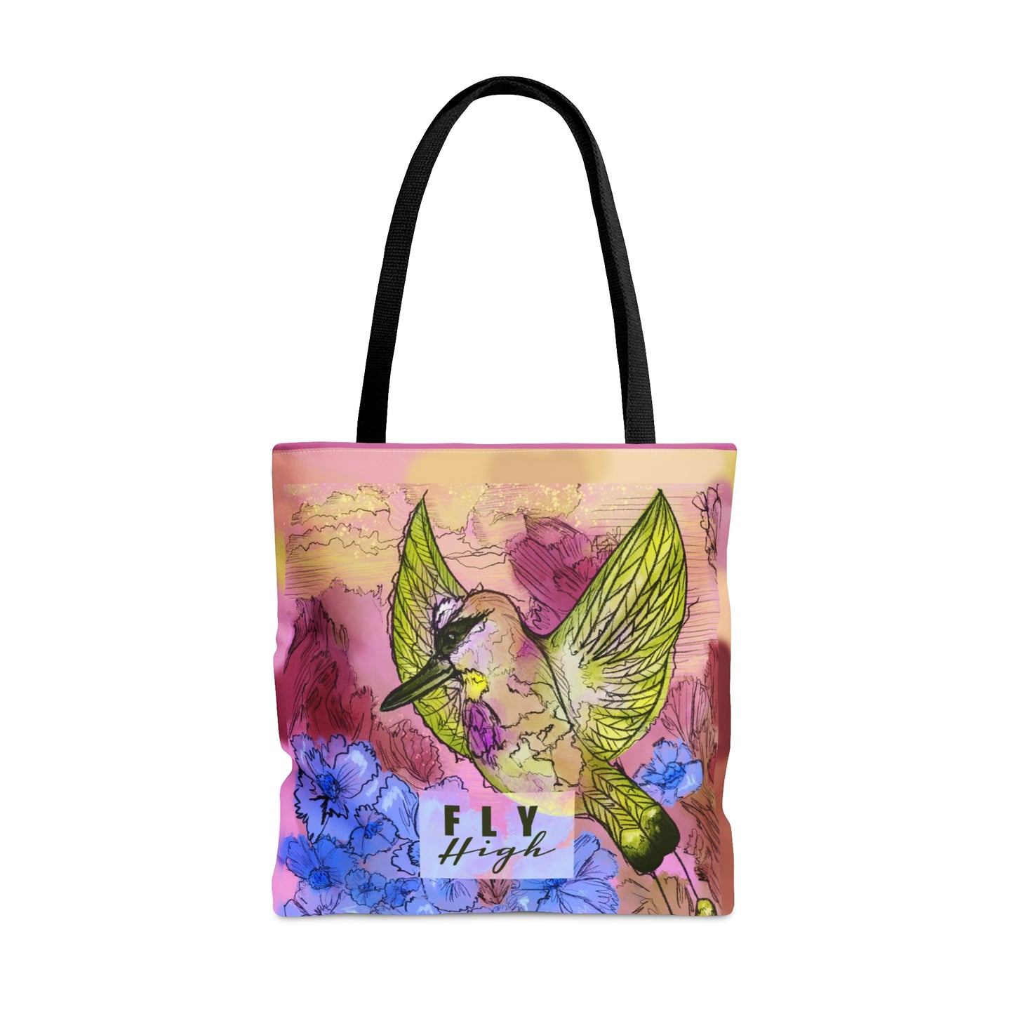 Fly High Purple Bird Tote Bag