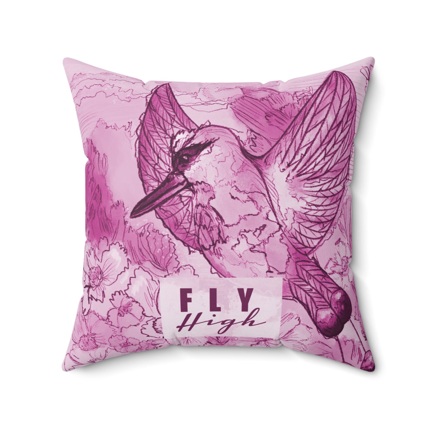 Fly High Green Bird Pillow