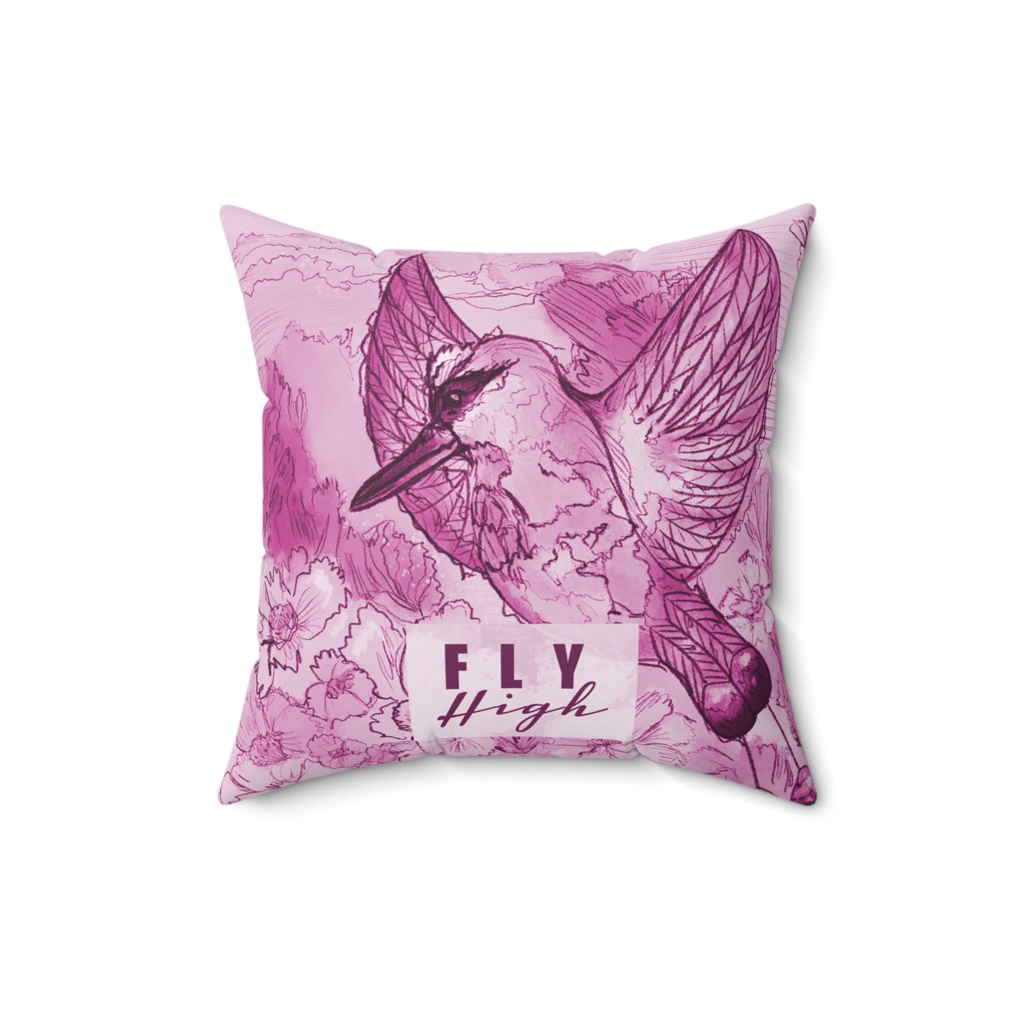 Fly High Green Bird Pillow