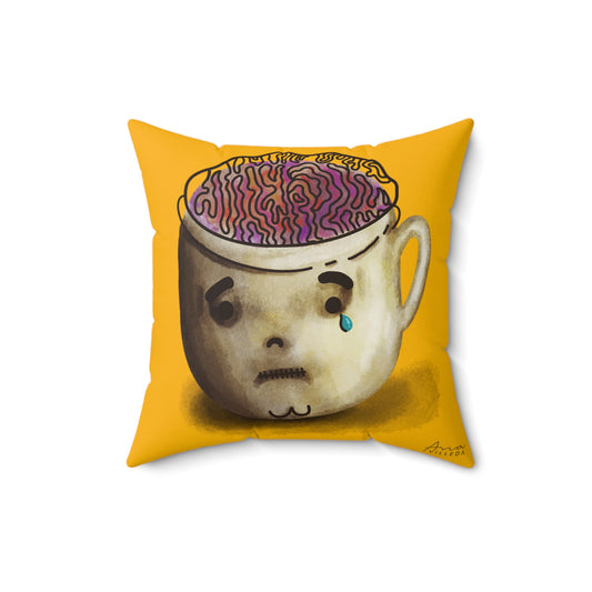 Mental Wellness Yellow Pillow