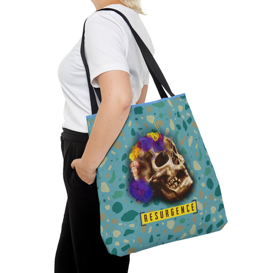 Resurgence Skull Blue Tote Bag