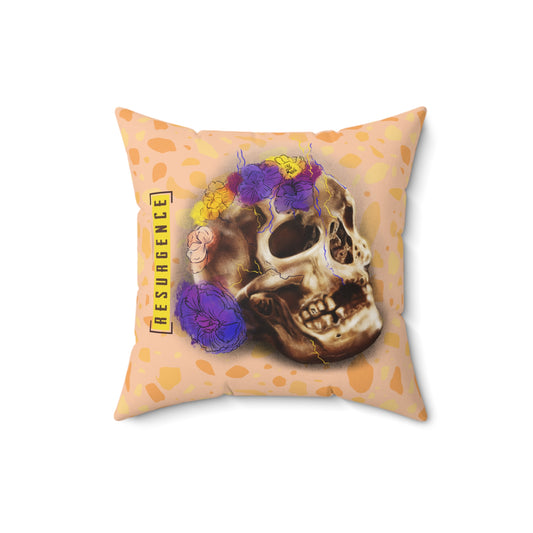 Resurgence Skull Pink Pillow