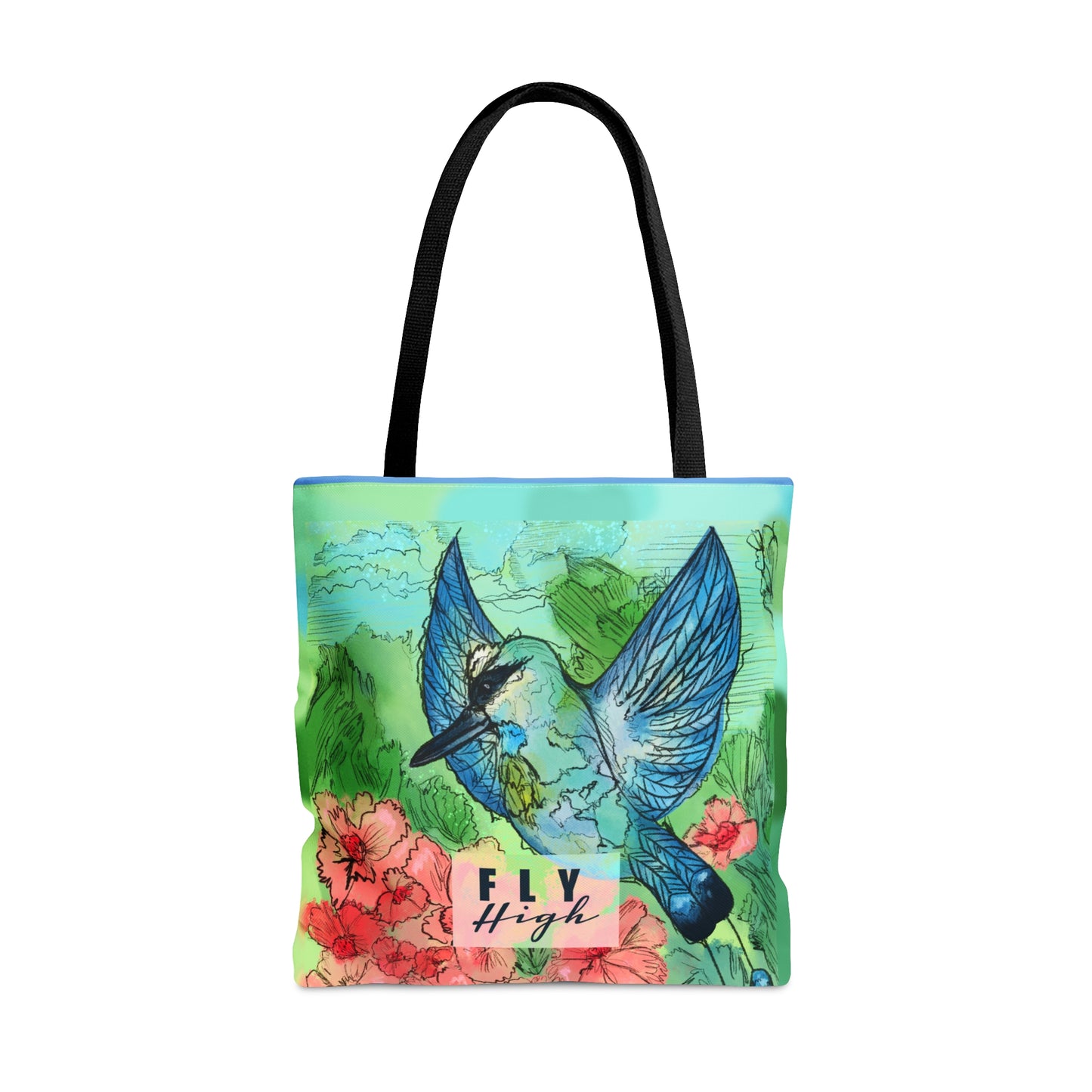 Fly High Blue Bird Tote Bag