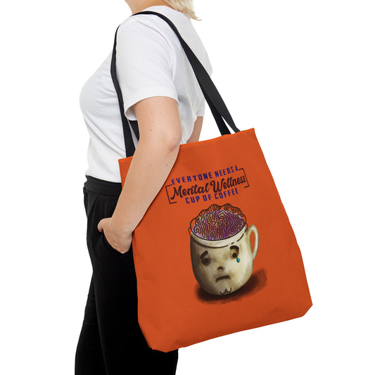 Mental Wellness Orange Tote Bag