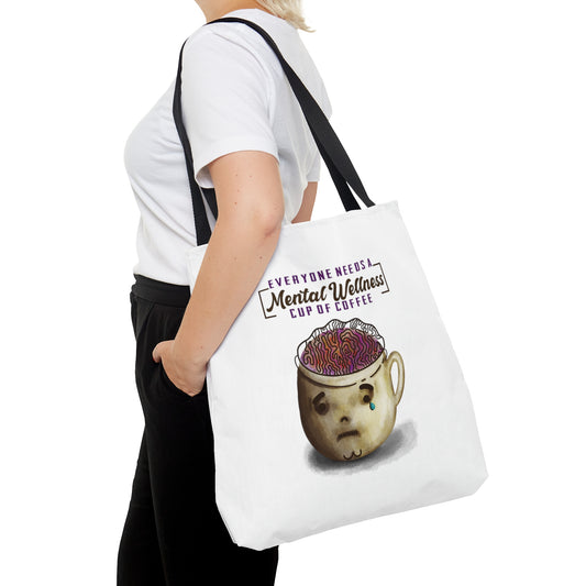 Mental Wellness White Tote Bag