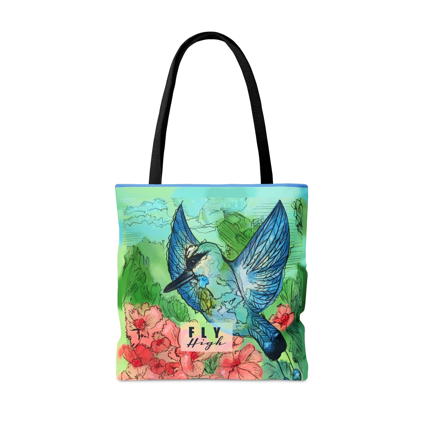 Fly High Blue Bird Tote Bag